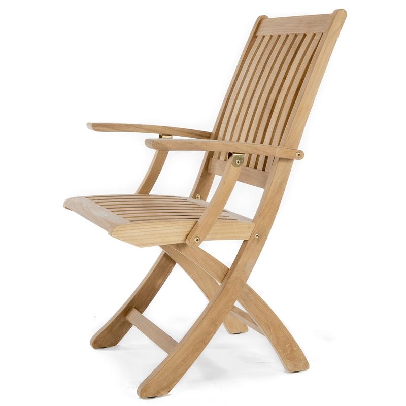 alt="70066 Barbuda teak armchair angled on white background"