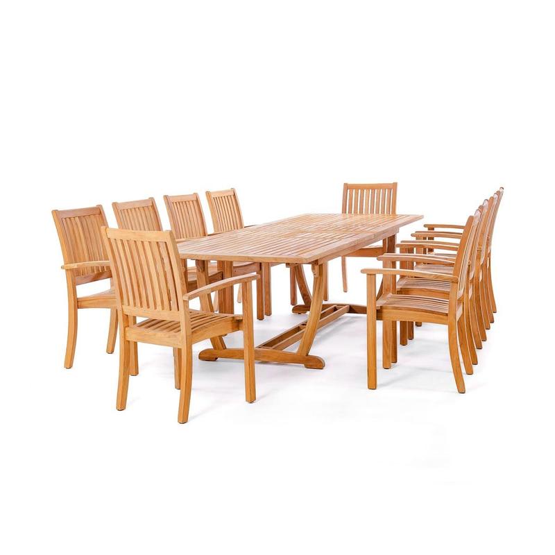 alt="11 pc Veranda Sussex Teak Dining Set - Picture A"