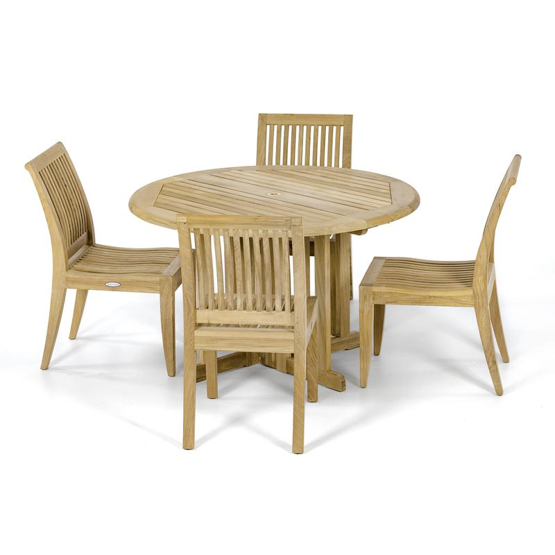 alt="5 pc Barbuda Laguna Teak Dining Set - Picture A"
