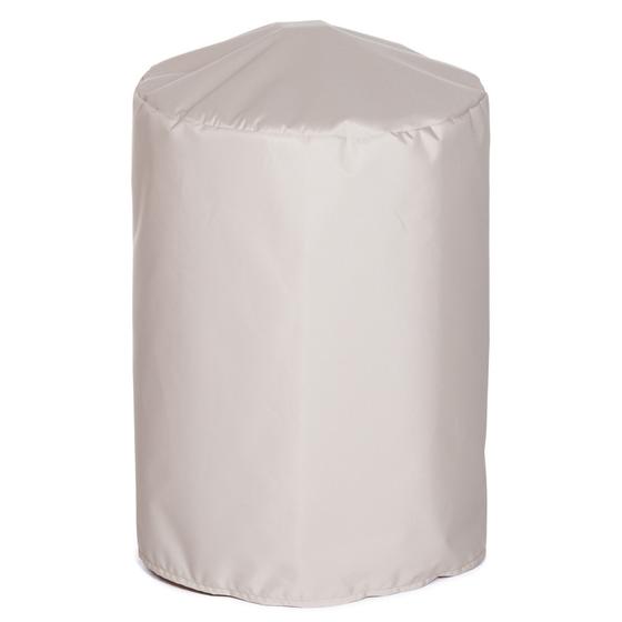 60841 Vogue 30 inch Round Table Top and Black Base Combo Cover side view on white background 