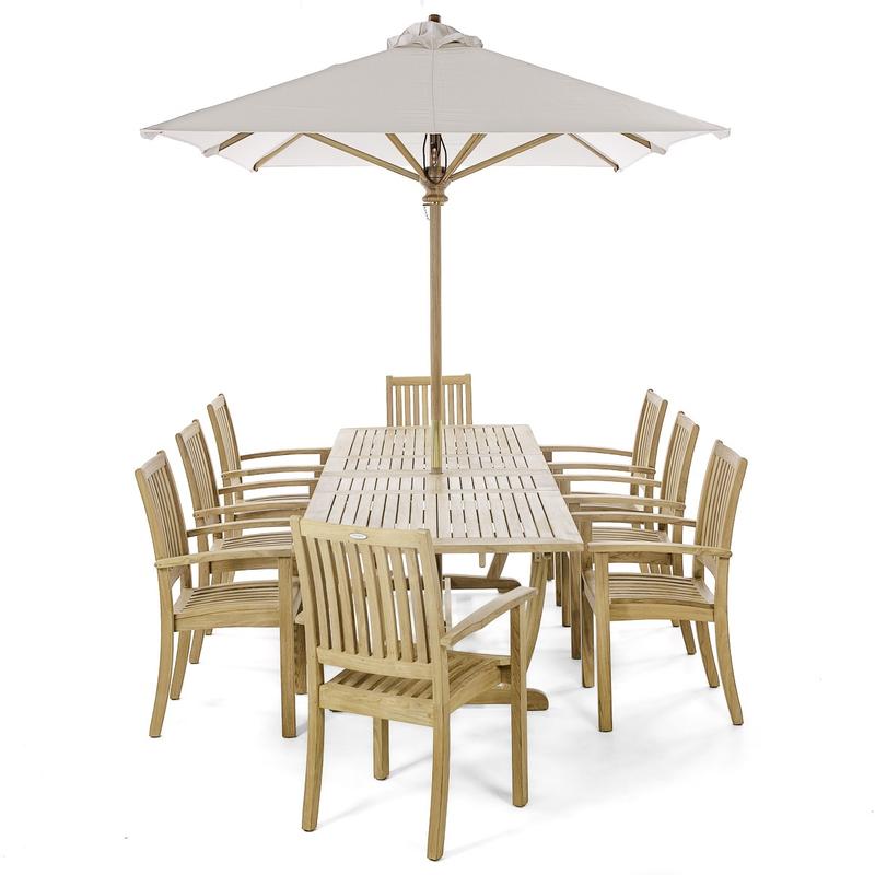 alt="9 pc Sussex Veranda Teak Dining Set - Picture K"