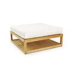 alt="18800RFDP Refurbished Maya Ottoman Coffee Table with cushion side angled view on white background"