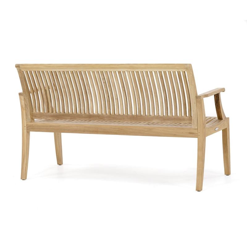 alt="13811 Laguna 5 foot Teak Bench back view on white background"