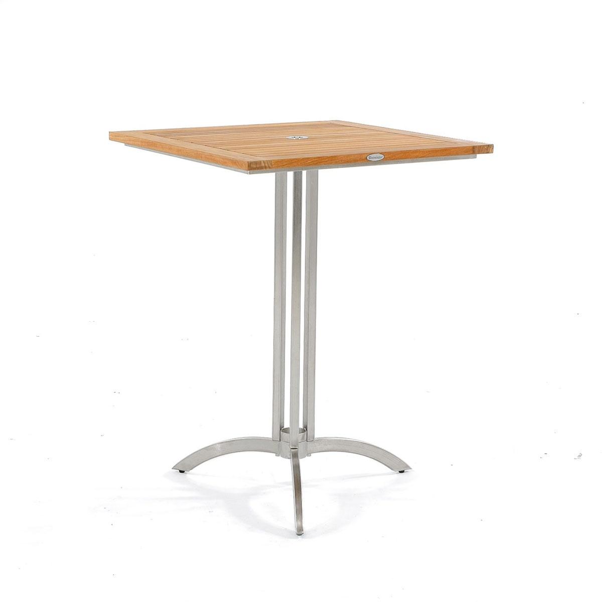 25313 Vogue Square 30 inch square bar table side angled view on white background