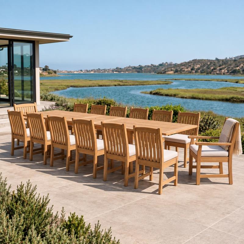 alt="Grand Laguna Rectangular Dining Set for 14 - Picture A"