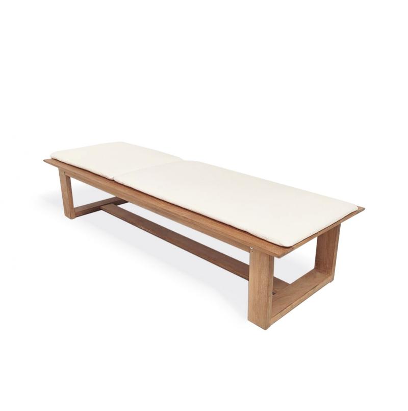 alt="Horizon Teak Chaise Lounger with Sunbrella Cushion - Picture C"