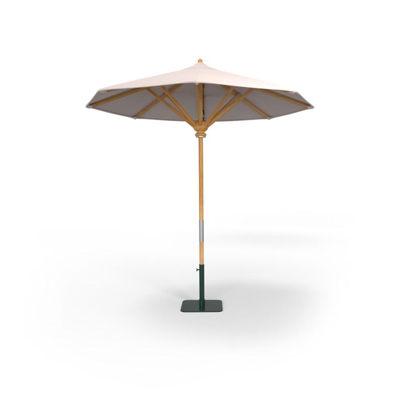 alt="67540F 8 Ft Round Umbrella Cover showing closeup of water droplets on the repellant material of cover on white background"