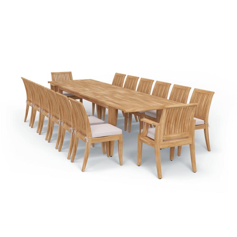 alt="Grand Laguna 15 pc Teak Dining Set - Picture C"
