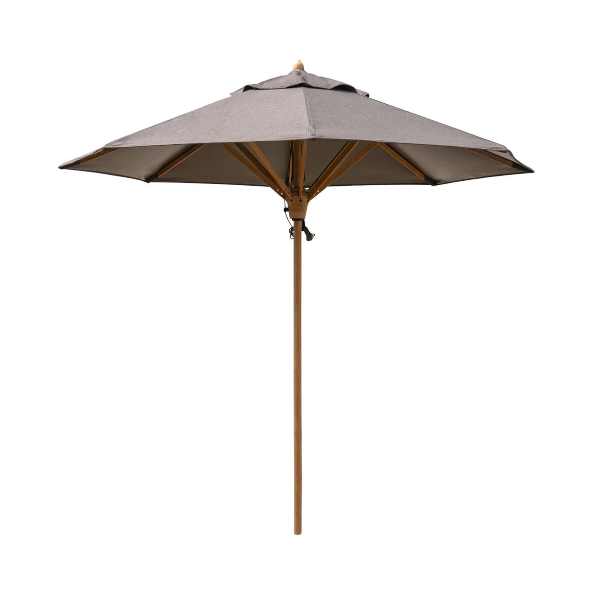 10 ft Dia Round Teak Aluminum Umbrella — picture A