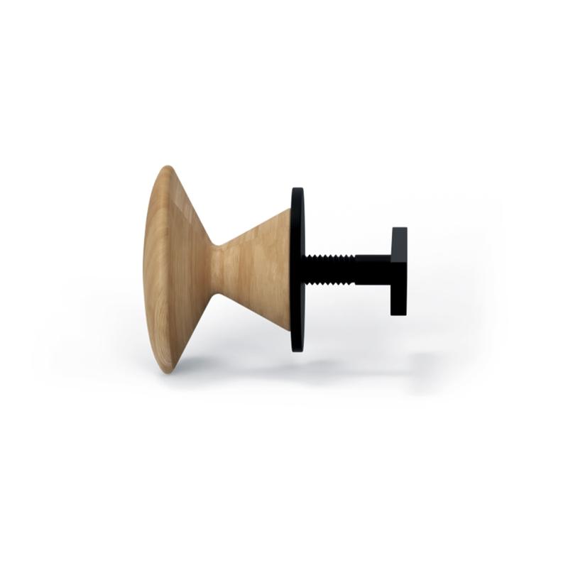alt="1.2" dia Reed Small Teak knob Hanger - Picture B"