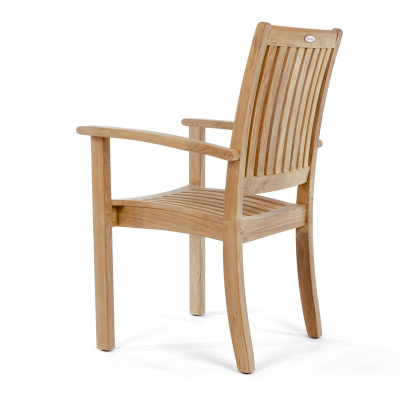 alt="12196 Sussex Teak Chair angled rear view on white background"