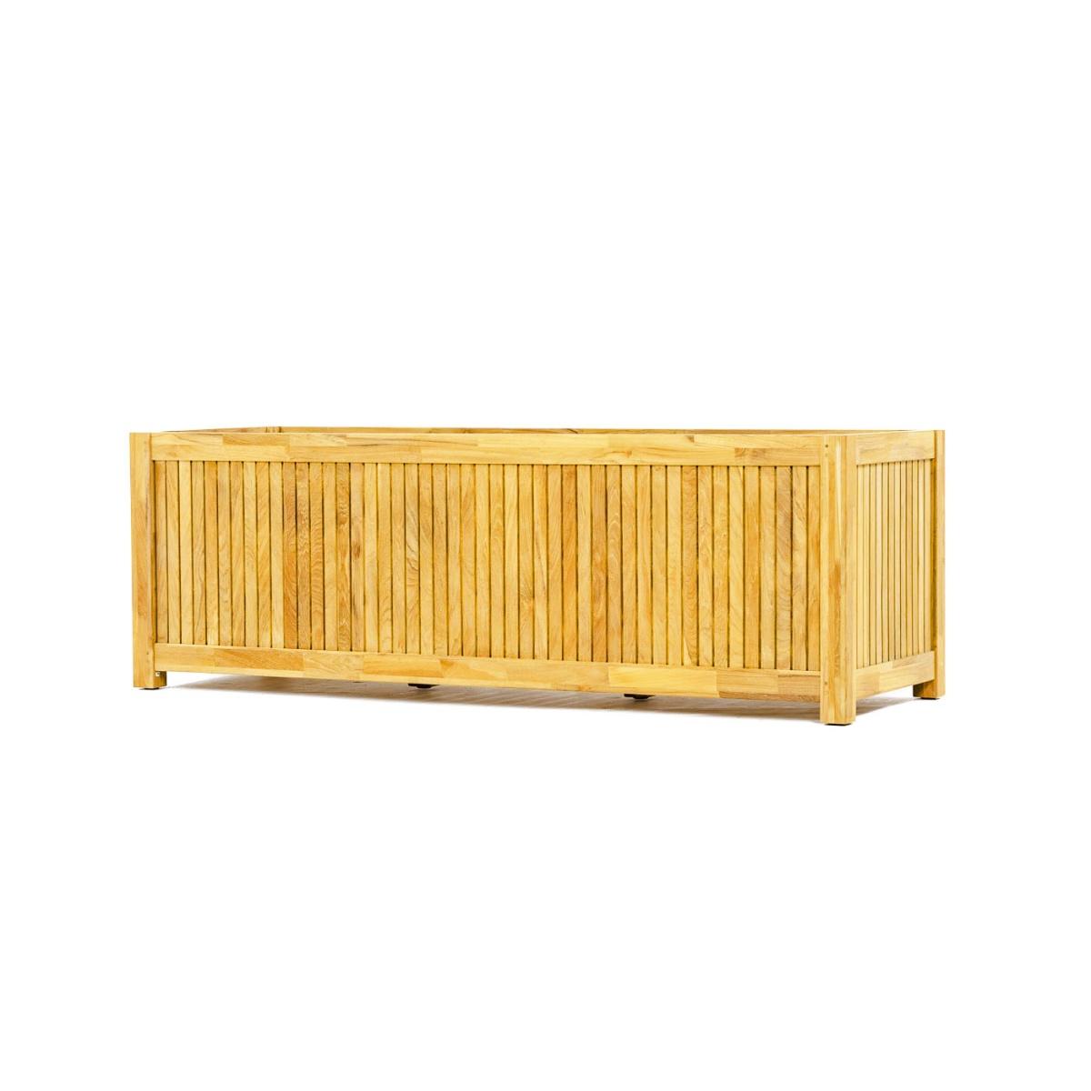 18131 rectangular five foot planter angled side view on white background