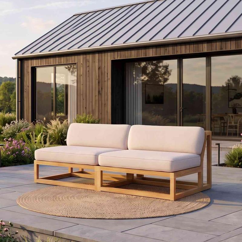 alt="Maya Armless Loveseat Dining Bench - Picture A"