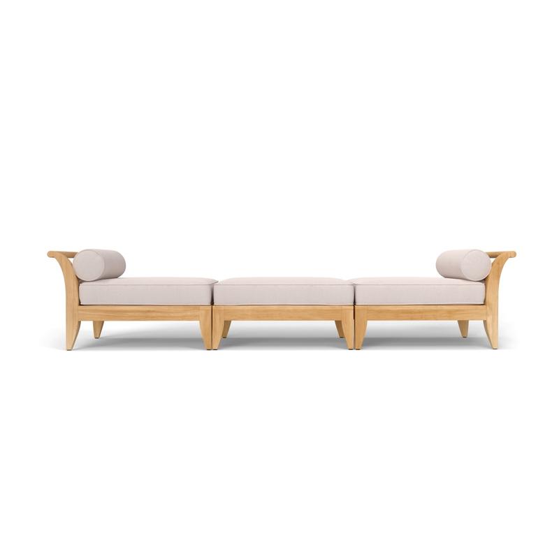 alt="70103 Aman Dais 3 pc Daybed Set of 2 Aman Dais End Sectionals and Ottoman in back view on white background "