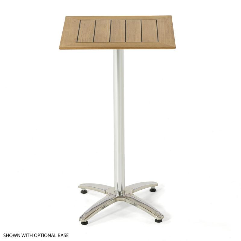 alt="70670 Vogue teak Pub Bar Table side view on white background"