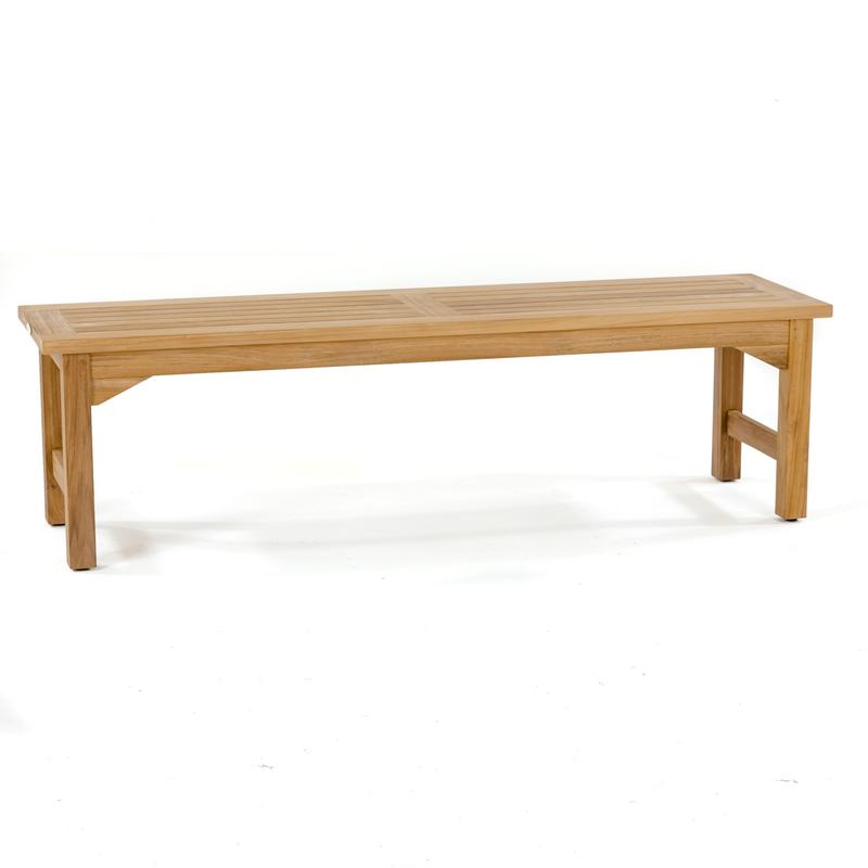 alt="5 ft Teak Backless Bench - Picture L"