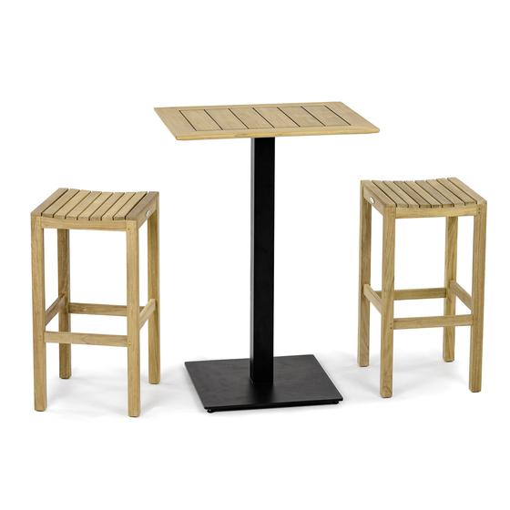 Barstool 3 pc Teak Bar Set