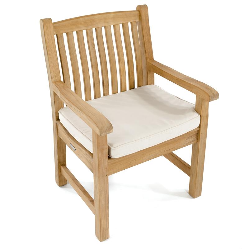 alt="70891 Veranda Chair With Arms facing right front with optional canvas cushion"