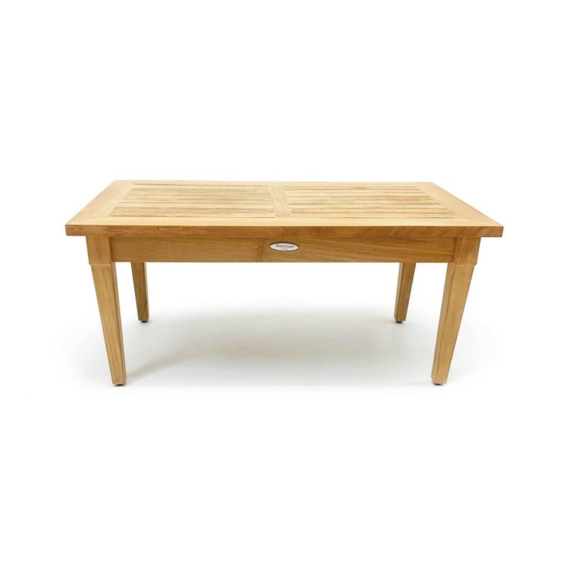 alt="70876 Veranda Teak Coffee Table side view on white background"