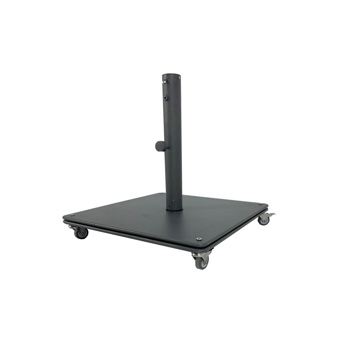 WT Square Umbrella Parasol Plate Stem and Casters — picture A