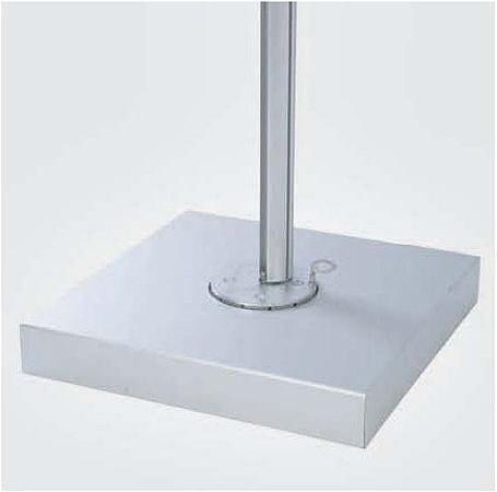SPBPVR Spectra Paver Base with Aluminum Cover side view on white background