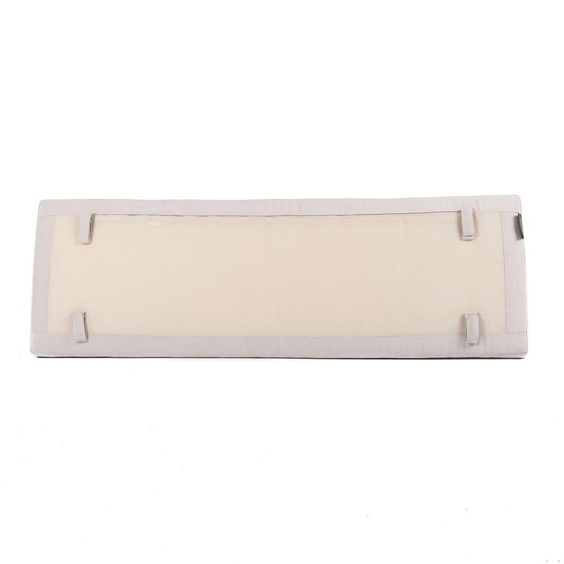 alt="71041MTO canvas color 4 foot Backless Bench Cushion bottom view on white background"