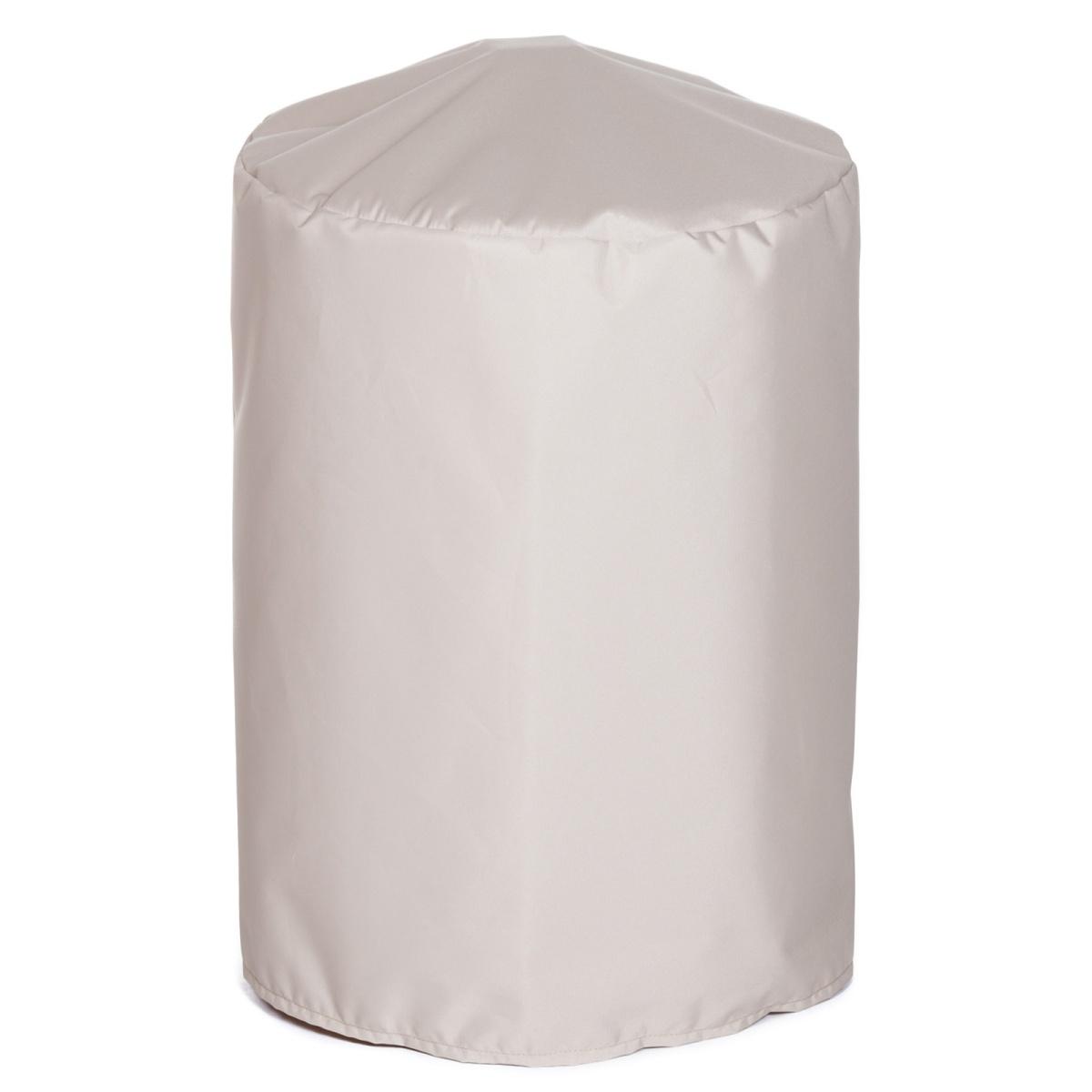 60841 Vogue 30 inch Round Table Top and Black Base Combo Cover side view on white background