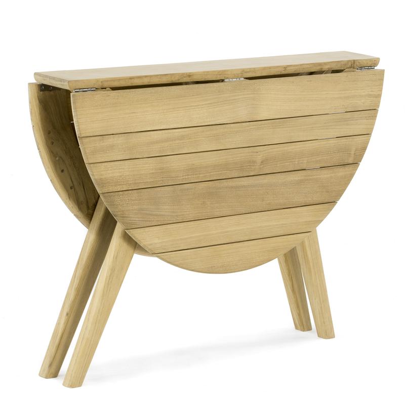 alt="15629 Surf 42 inch Foldable Table completely folded on white background"