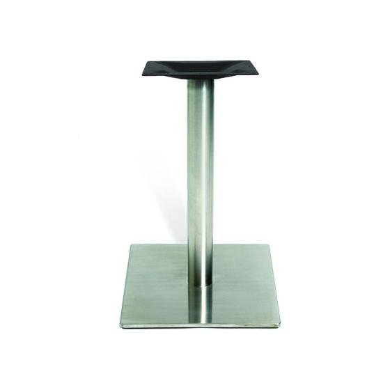 FSS21SH Stainless Steel 28 inch Bar Table Base side view on white background 