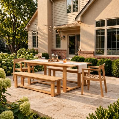 Horizon Table & Bench Set