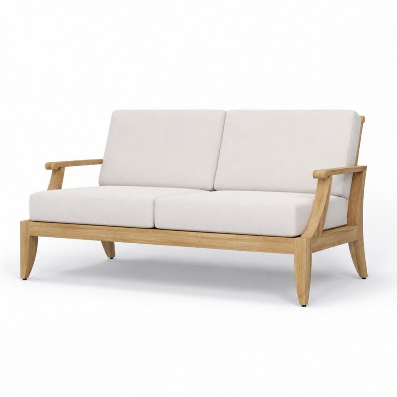 alt="Laguna Teak Sofa with Sunbrella Cushions - Picture B"