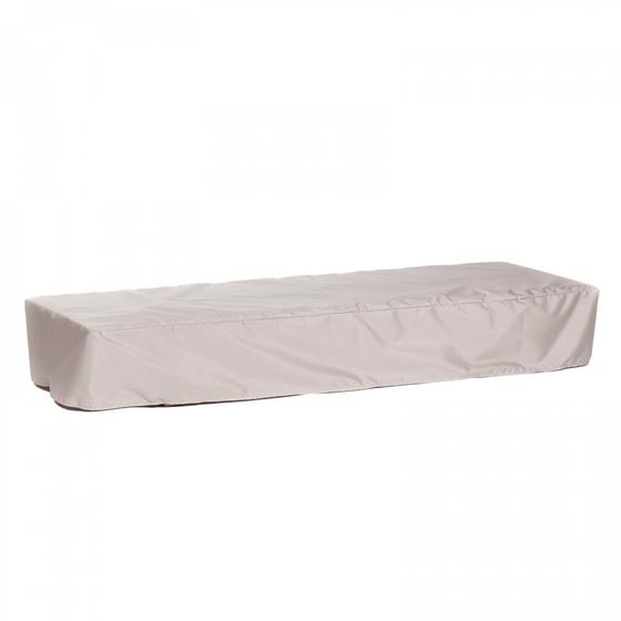6671DP Maya Sling Lounger Cover for 16771DP Maya Teak Sling Lounger angled side view on a white background 