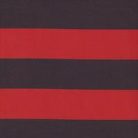 Rugby Stripe Red Navy fabric color