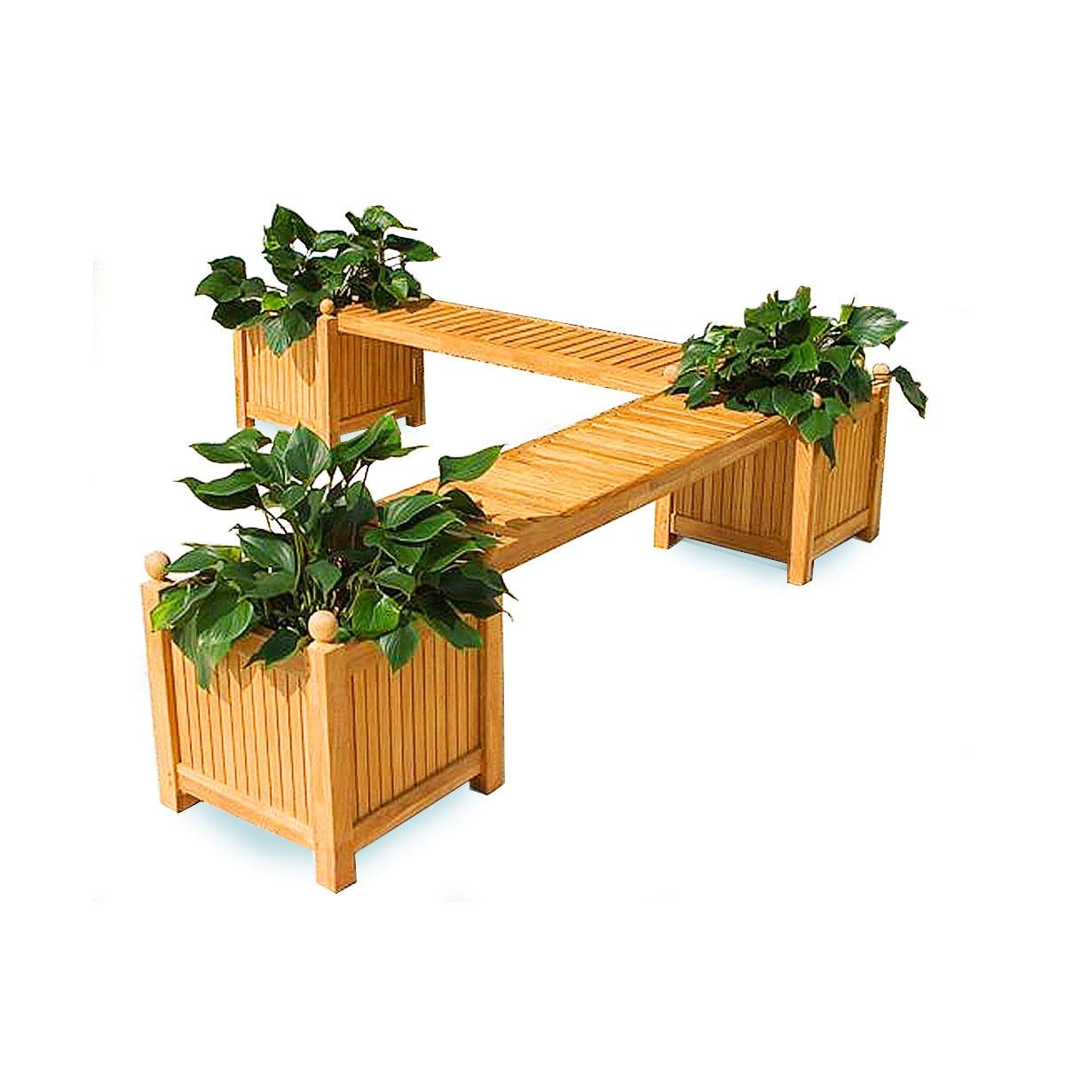 Double Planter Bench Set — picture A