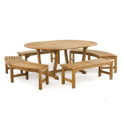 Martinique 5 pc Bench Teak Dining Set