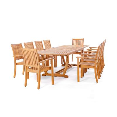 11 pc Sussex Teak Patio Dining Set