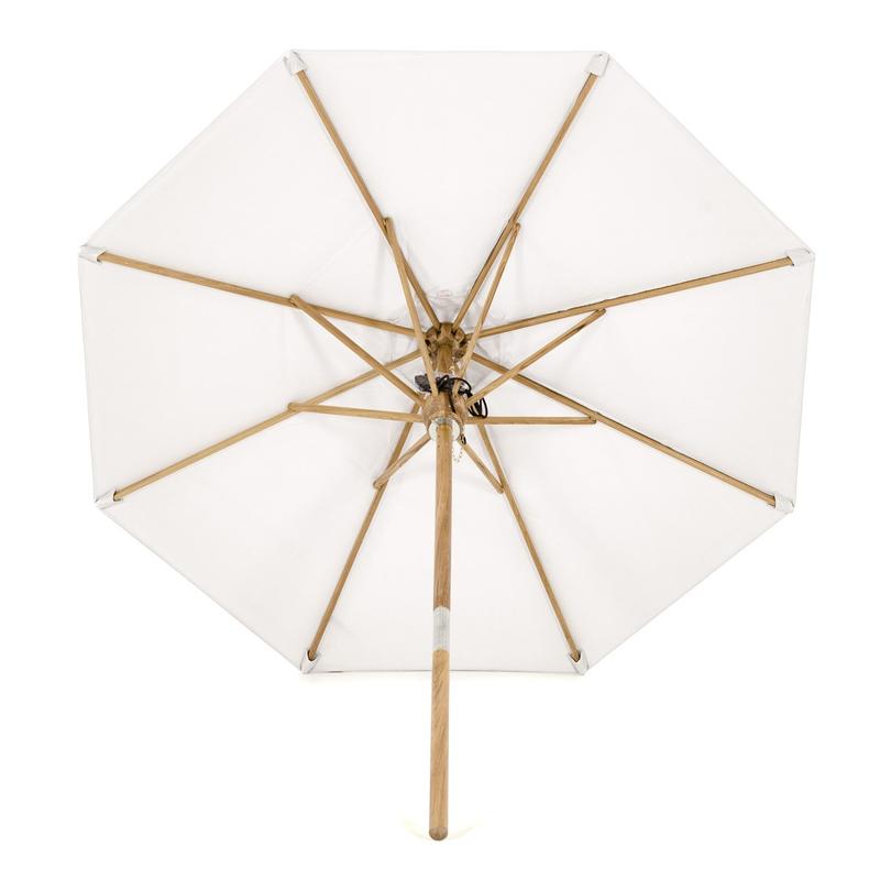 alt="8ft Dia Round Teak Umbrella - Picture L"