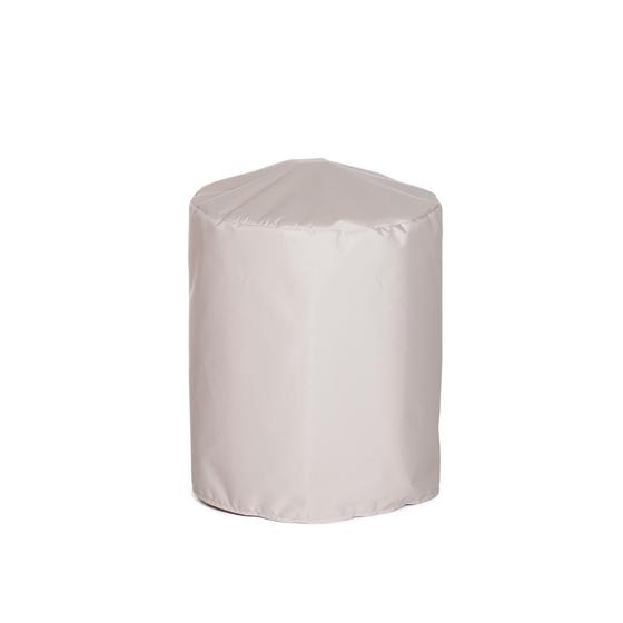 64815 Saloma 17 inch round Side Table Cover for 14815 Saloma teak 17 inch round side table side view on white background