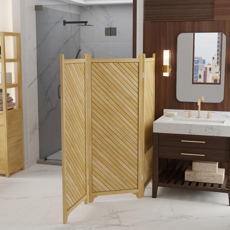 alt="Teak Privacy Shoji Screen - Picture D"
