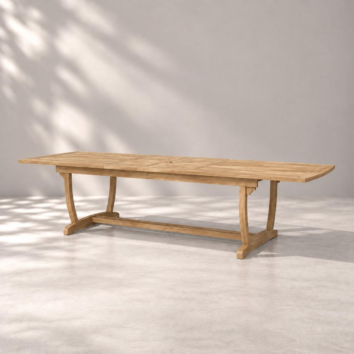 Veranda Rectangular Teak Extension Dining Table — picture A