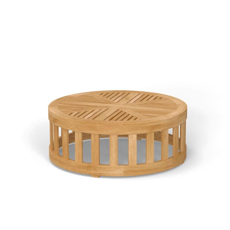 alt="Kafelonia Round Teak Coffee Table - Picture B"