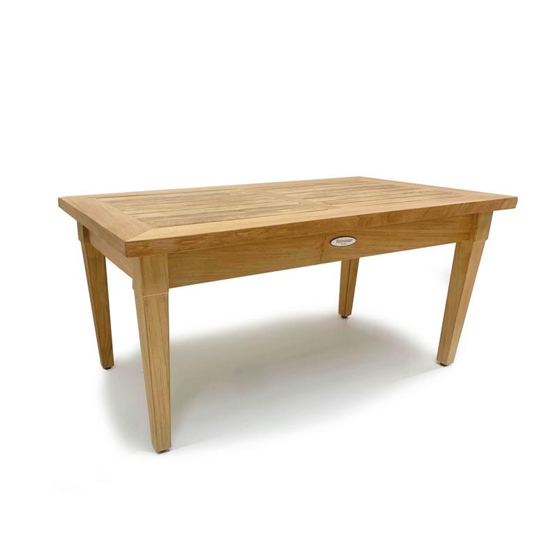 alt="70876 Veranda Teak Coffee Table angled view on white background"