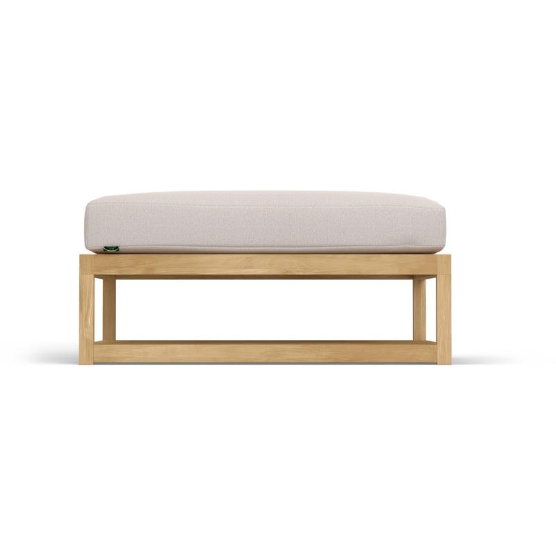 alt="Maya Teak Ottoman with Sunbrella Cushion - Picture D"