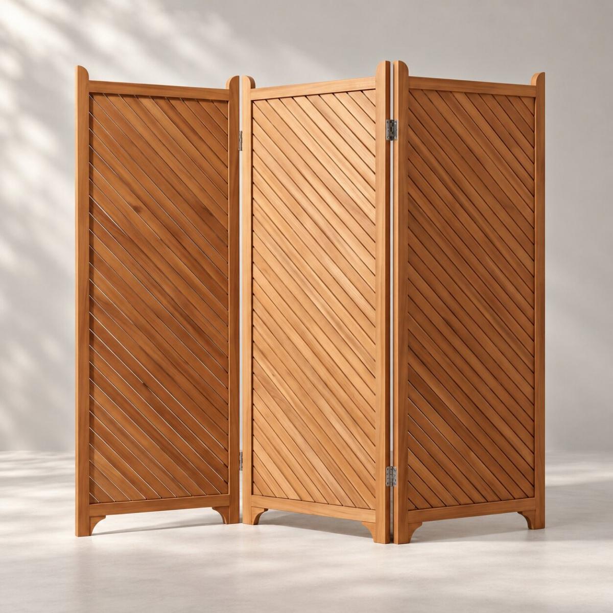 Teak Privacy Shoji Screen — picture A