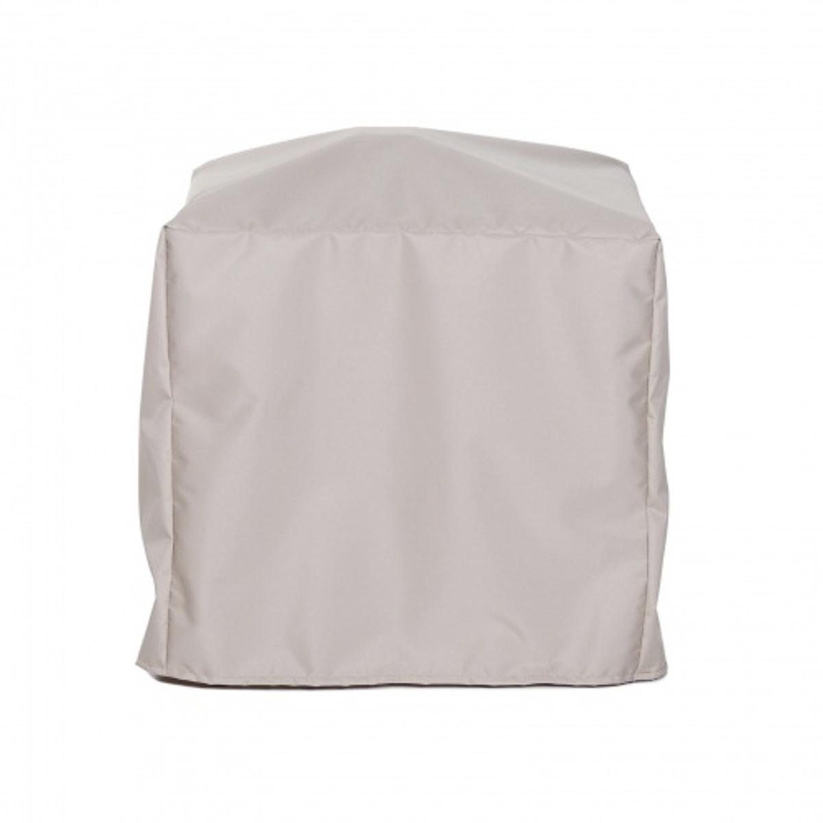 68815F Odyssey Folding Ottoman Cover for 28815F Odyssey Teak Folding Ottoman side view on white background