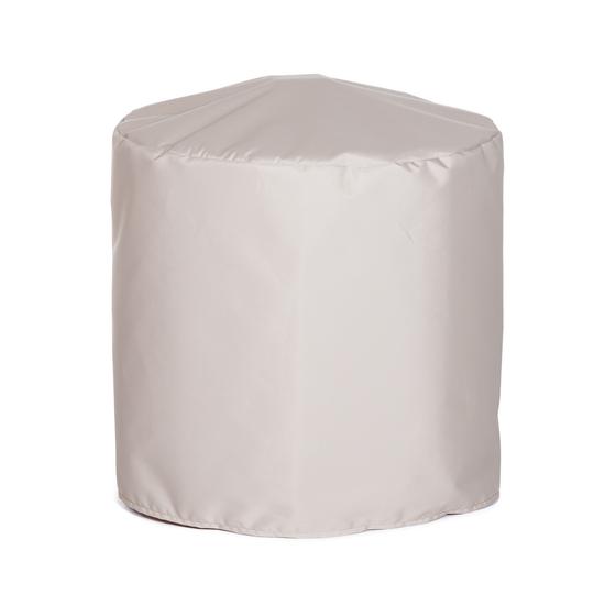 64171DP Kafelonia Ottoman Cover for 14170DP Kafelonia teak Ottoman side view on white background