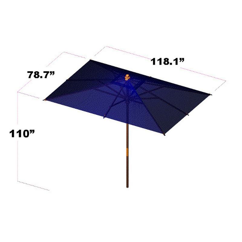 alt="17640 grand ten foot rectangular teak umbrella autocad on white background"