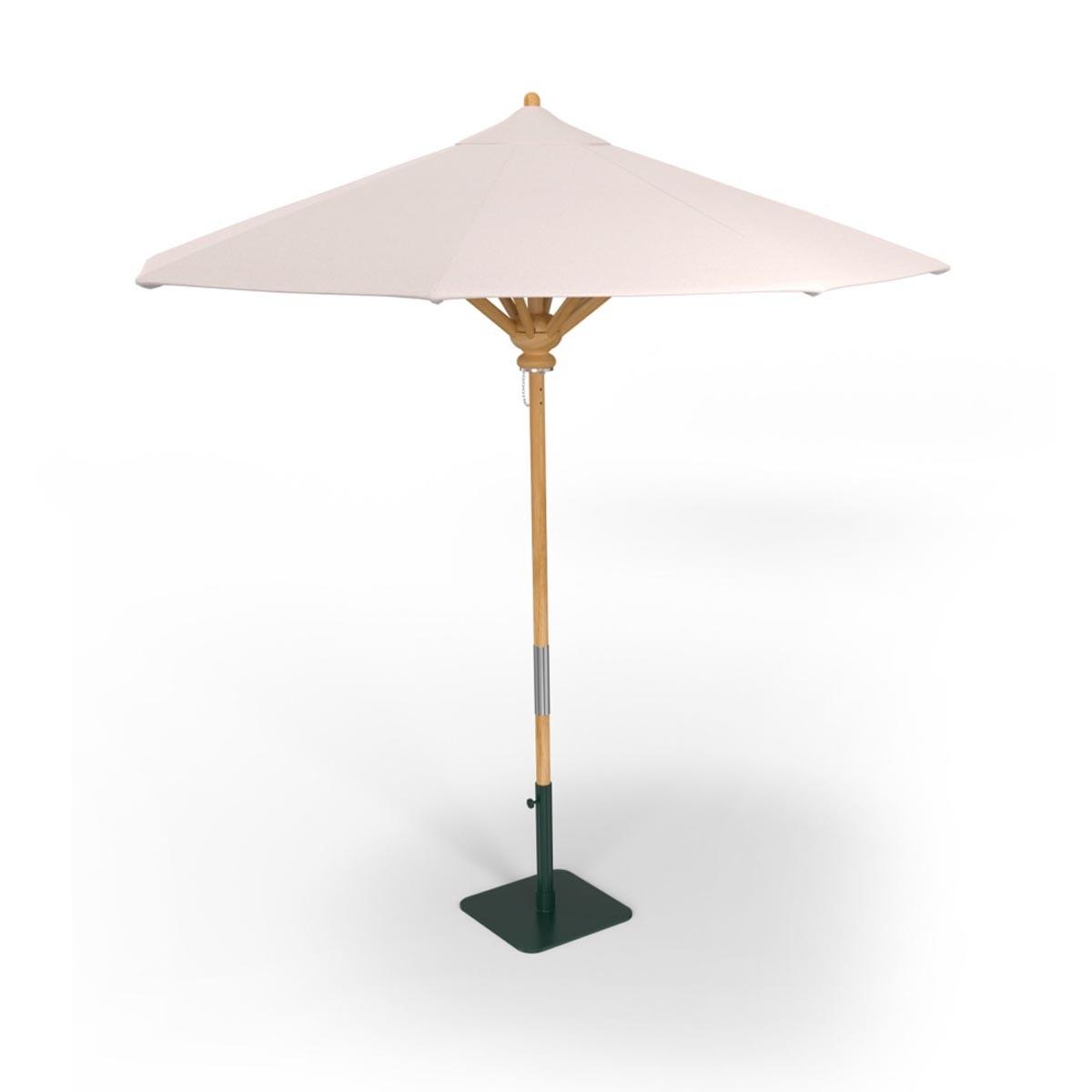 8ft Dia Round Teak Umbrella — picture A