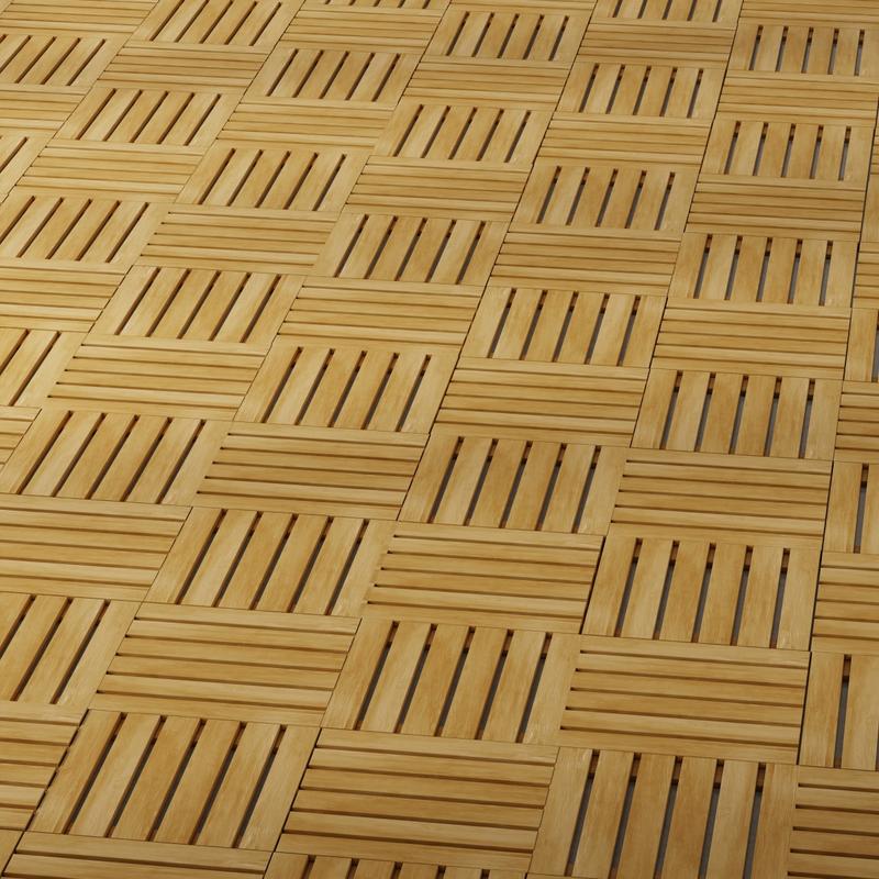 alt="18490 Callebotise Teak Floor Tiles  showing closeup view of layout and design"