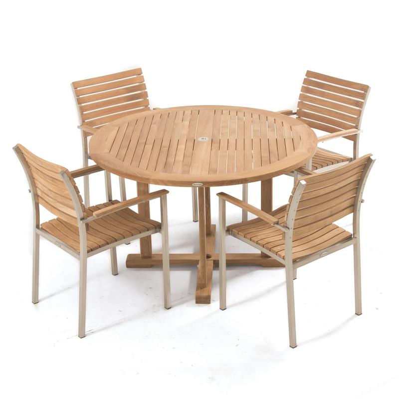 alt="70491 Vogue 48 inch Dining Set on white background "